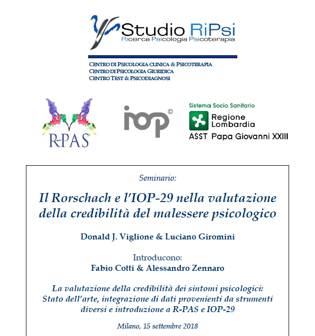 Video: Il Rorschach e l’IOP-29 nella valutazione della credibilità del malessere psicologico